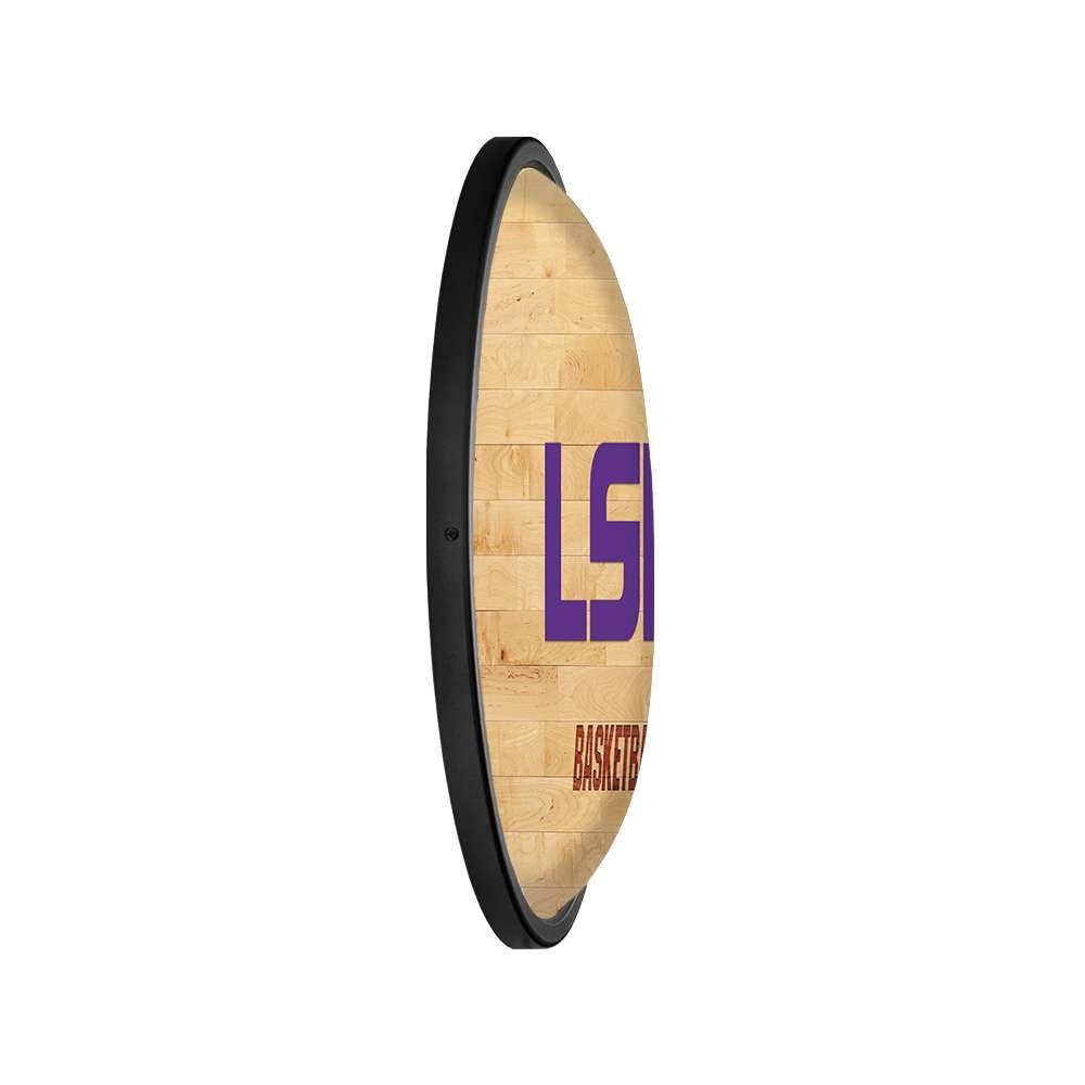 LSU Tigers: Hardwood - Oval Slimline Lighted Wall Sign - The Fan-Brand
