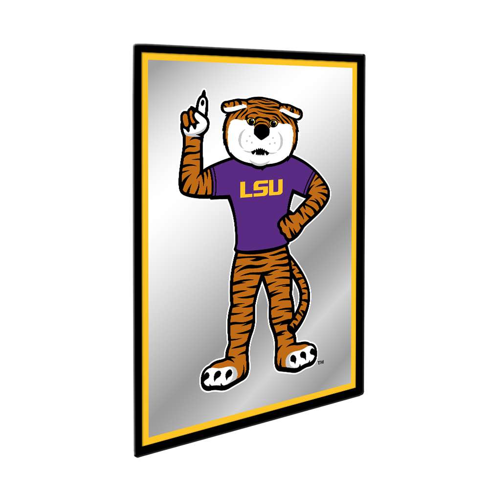 LSU Tigers: Mascot - Framed Mirrored Wall Sign - The Fan-Brand