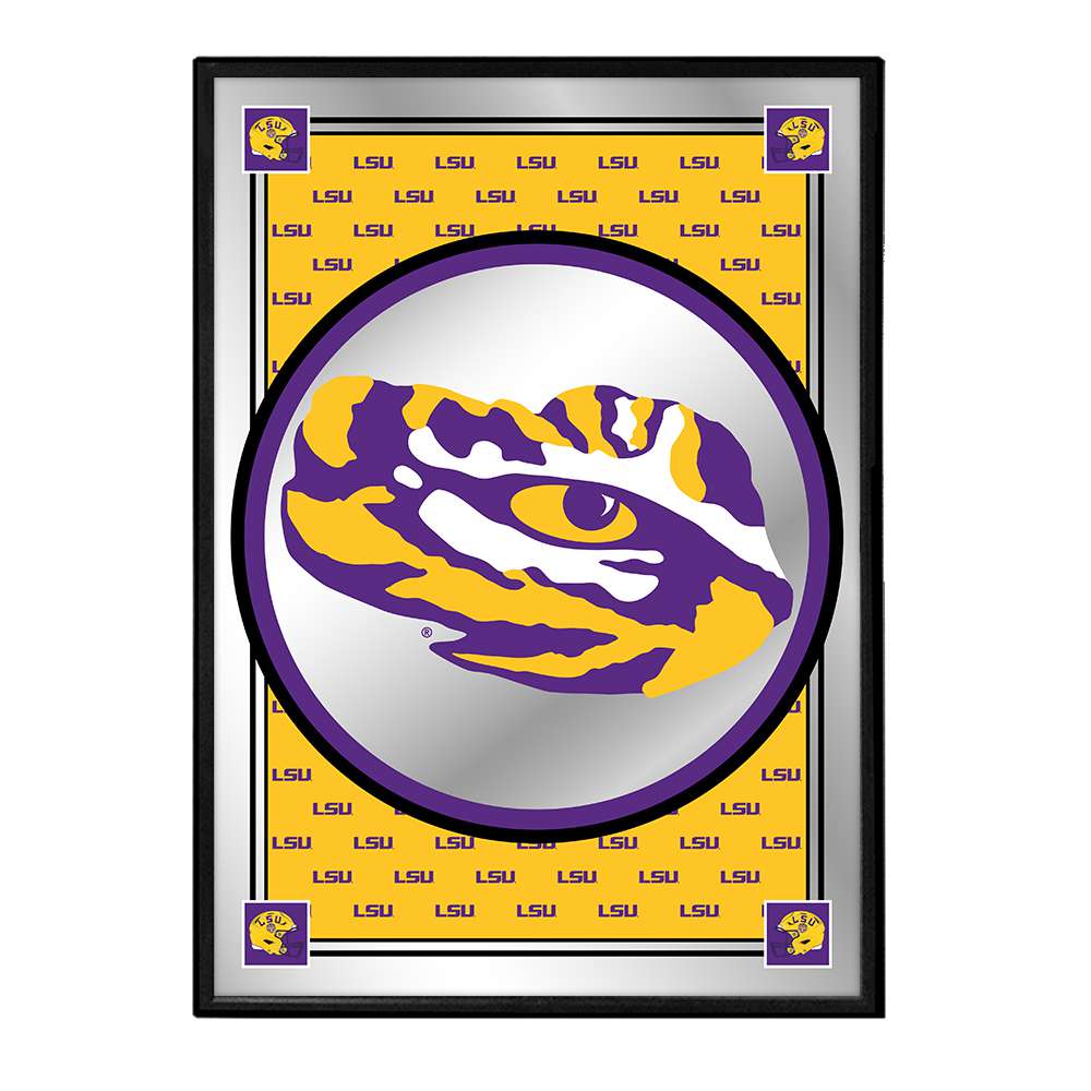 LSU Tigers: Team Spirit - Framed Mirrored Wall Sign - The Fan-Brand