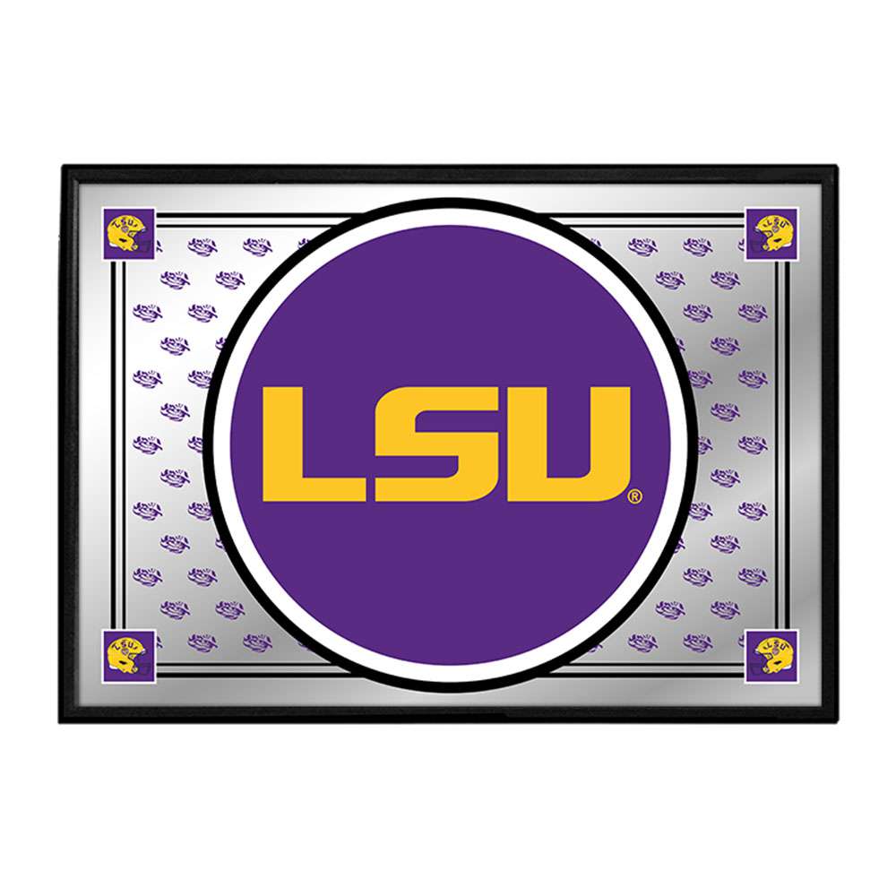 LSU Tigers: Team Spirit, LSU - Framed Mirrored Wall Sign - The Fan-Brand