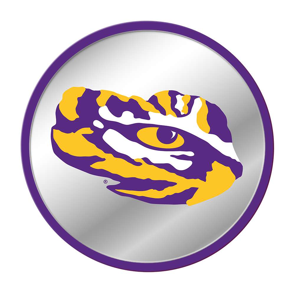 LSU Tigers: Tiger Eye - Modern Disc Mirrored Wall Sign - The Fan-Brand