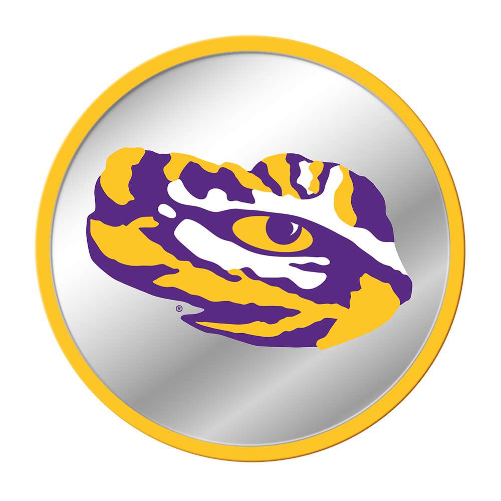 LSU Tigers: Tiger Eye - Modern Disc Mirrored Wall Sign - The Fan-Brand
