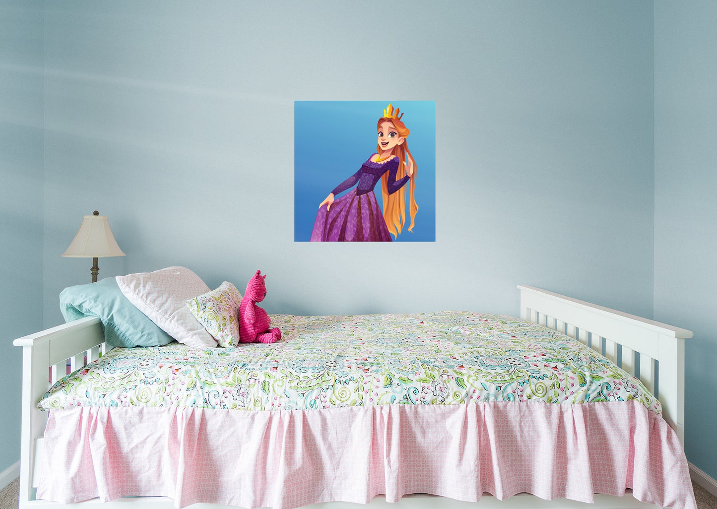 Nursery Princess:  Violet Dress Mural        -   Removable Wall   Adhesive Decal