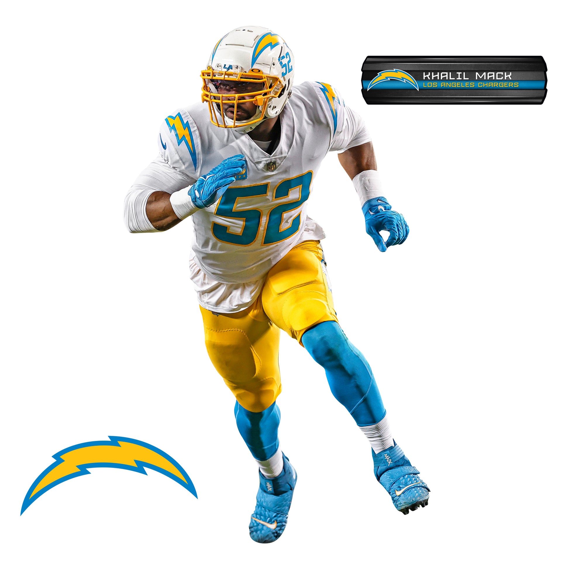 Los Angeles Chargers: Khalil Mack 2022 - Officially Licensed NFL Remov –  Fathead