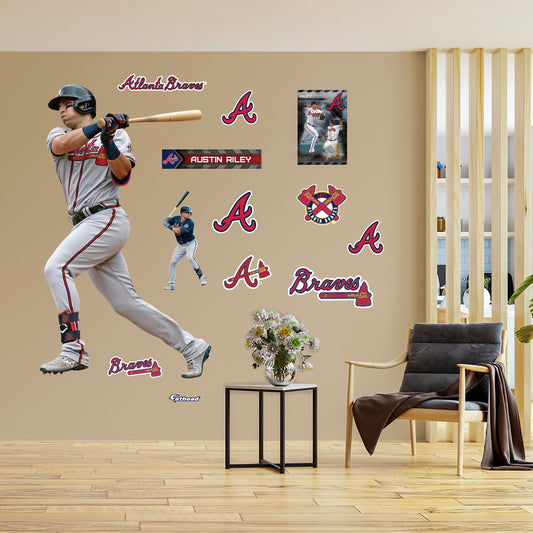 Atlanta Braves: Austin Riley         - Officially Licensed MLB Removable     Adhesive Decal