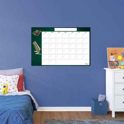 Minnesota Wild Dry Erase Calendar  - Officially Licensed NHL Removable Wall Decal