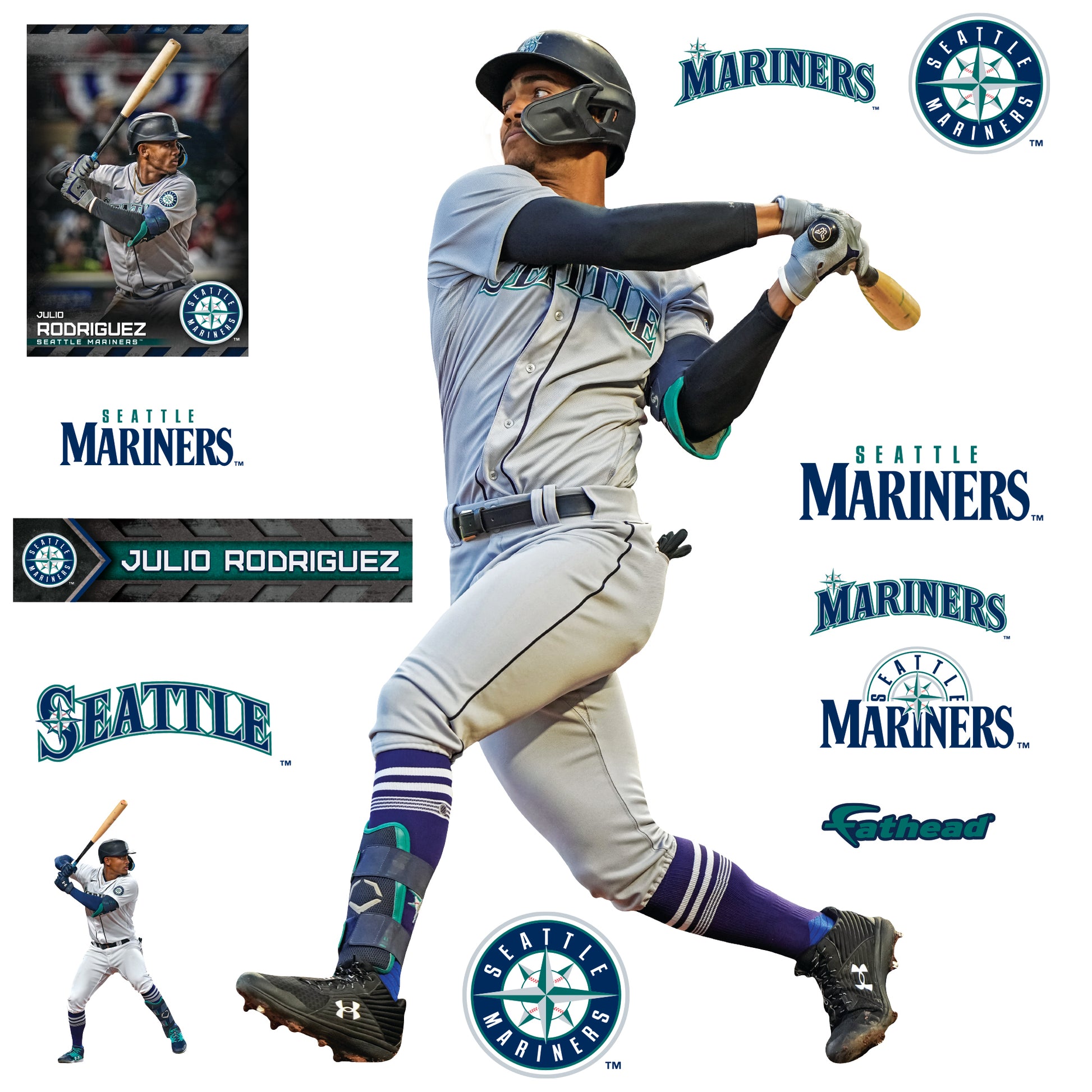Seattle Mariners: Julio Rodriguez 2022 - Officially Licensed MLB Removable  Adhesive Decal