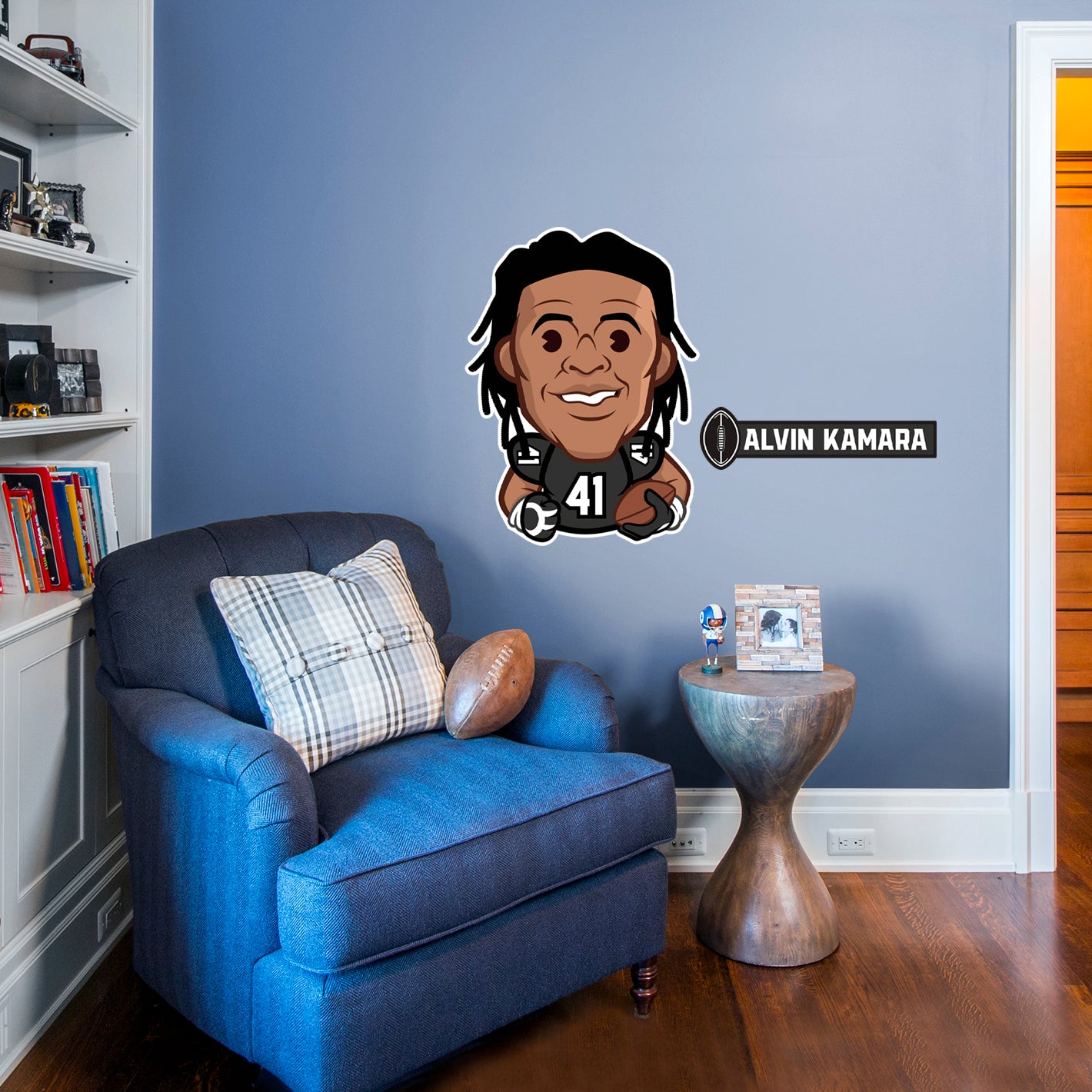 New Orleans Saints: Alvin Kamara  Emoji        - Officially Licensed NFLPA Removable     Adhesive Decal