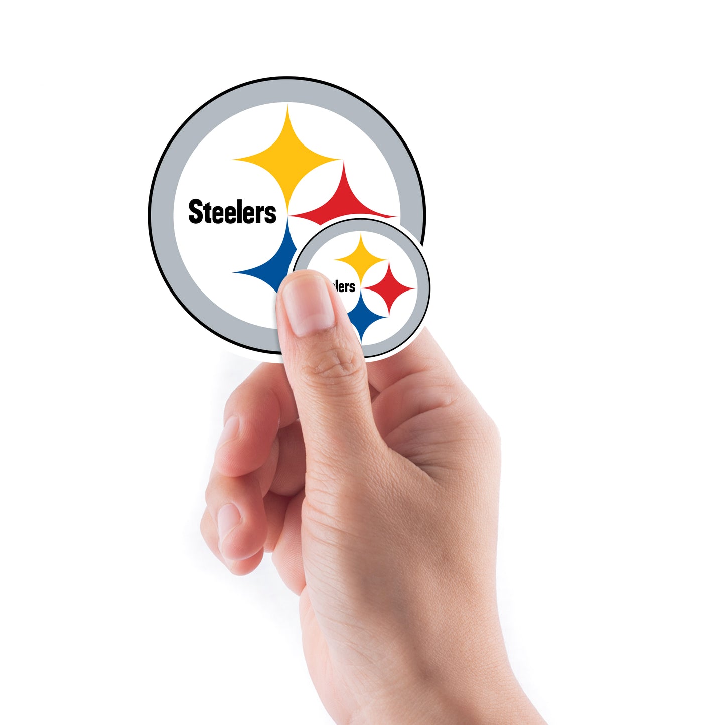 Sheet of 5 -Pittsburgh Steelers:  2021 Logo Minis        - Officially Licensed NFL Removable Wall   Adhesive Decal