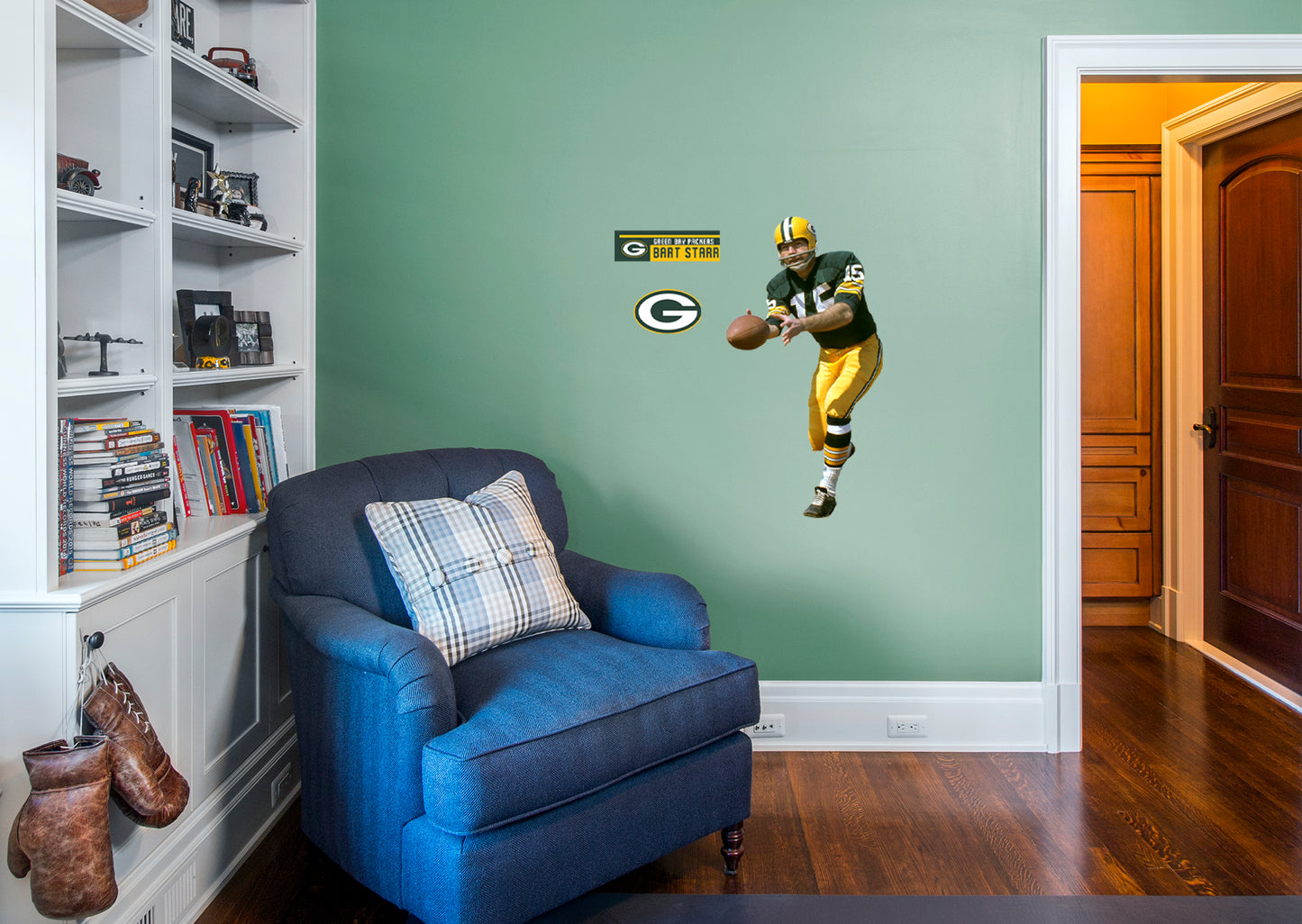Green Bay Packers: Bart Starr 2021 Legend        - Officially Licensed NFL Removable Wall   Adhesive Decal
