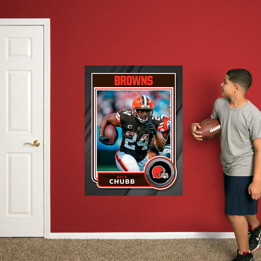 Cleveland Browns: Nick Chubb 2022 Poster        - Officially Licensed NFL Removable     Adhesive Decal