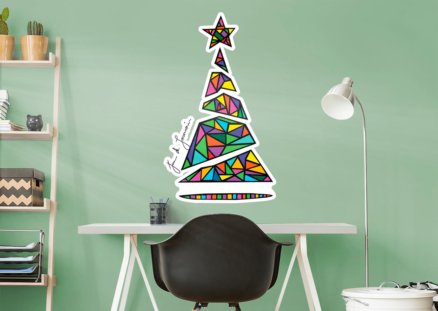 Dream Big Art:  Christmas Tree Icon        - Officially Licensed Juan de Lascurain Removable     Adhesive Decal