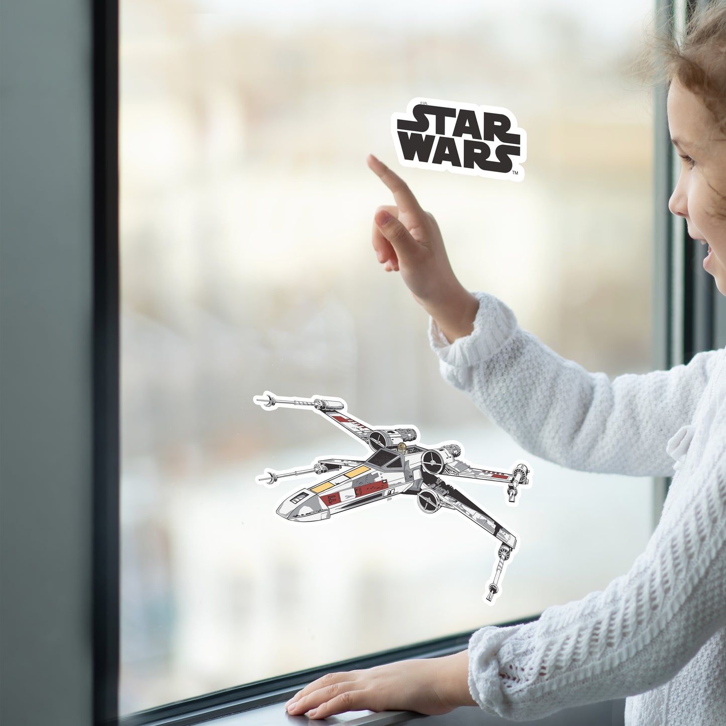 X-Wing_vector Window Clings - Officially Licensed Star Wars Removable Window Static Decal