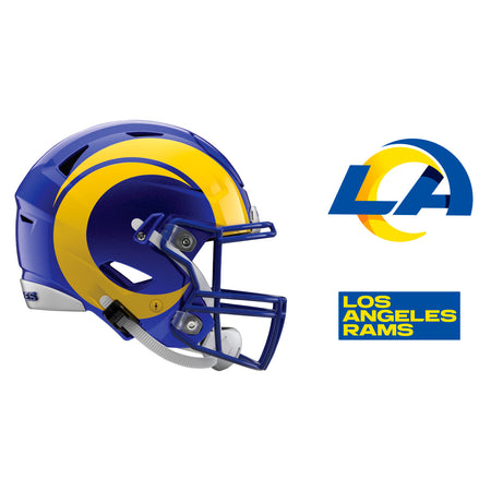 STL file LA Rams Logo Helmet with Wordmark Plaque - Wall Hangable