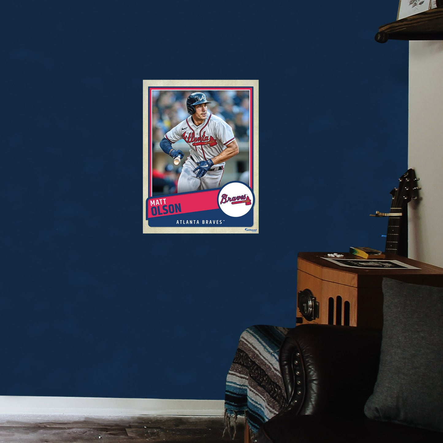Atlanta Braves: Matt Olson  Poster        - Officially Licensed MLB Removable     Adhesive Decal