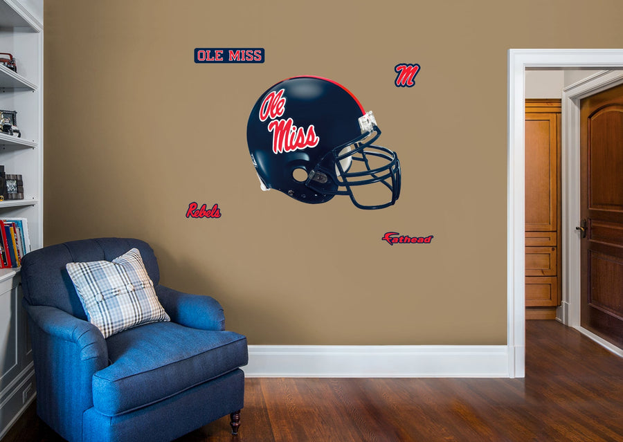 Ole Miss Rebels - RealBig Helmet Collection - Official NCAA - Reusable Vinyl Wall Decals