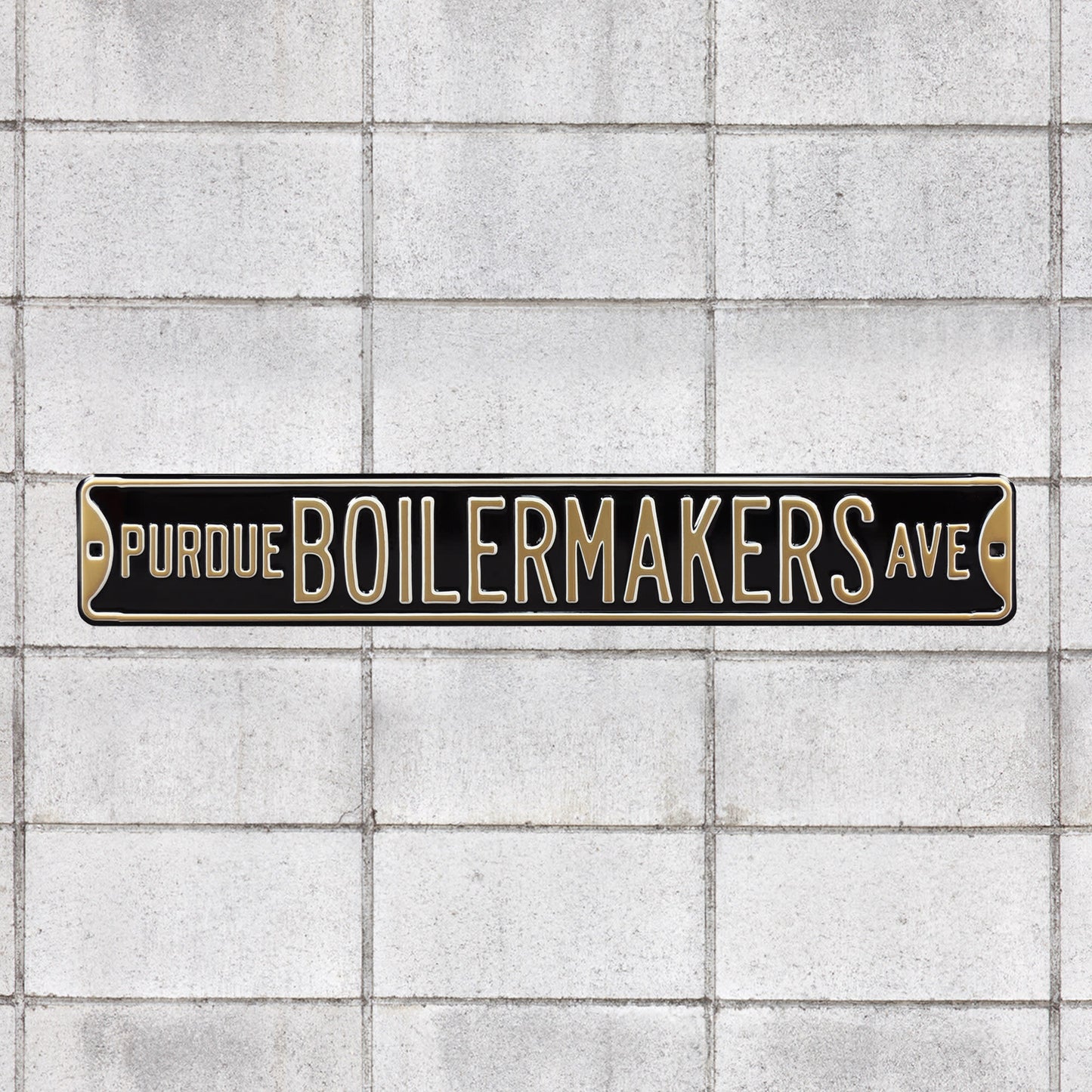 Purdue Boilermakers: Purdue Boilermakers Avenue (Black) - Officially Licensed Metal Street Sign