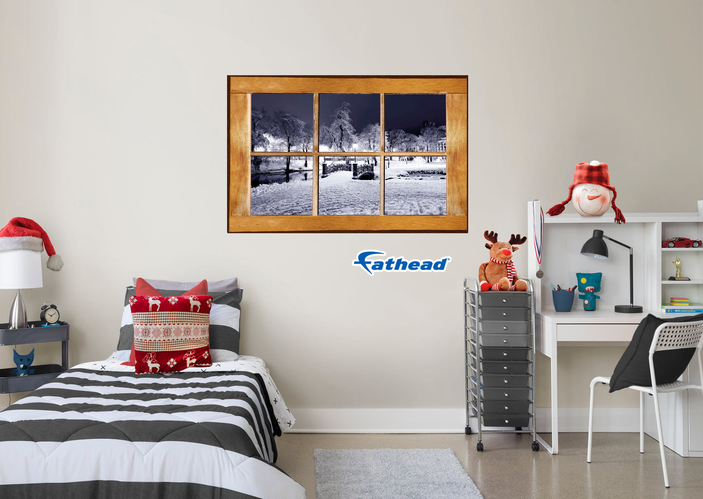 Christmas:  Snow Blizzard Instant Windows        -   Removable     Adhesive Decal