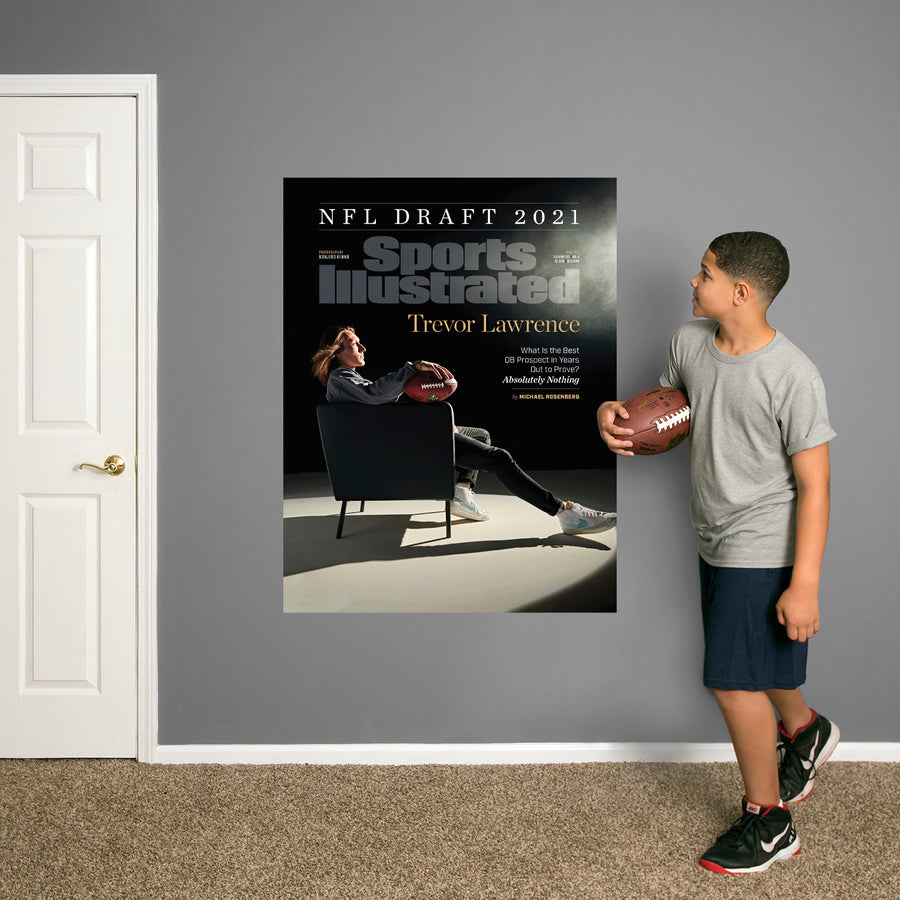Trevor Lawrence - May 2021 Sports Illustrated Cover - Peel & Stick Poster - Official NFLPA - Jacksonville Jaguars - Reusable Vinyl Wall Decal