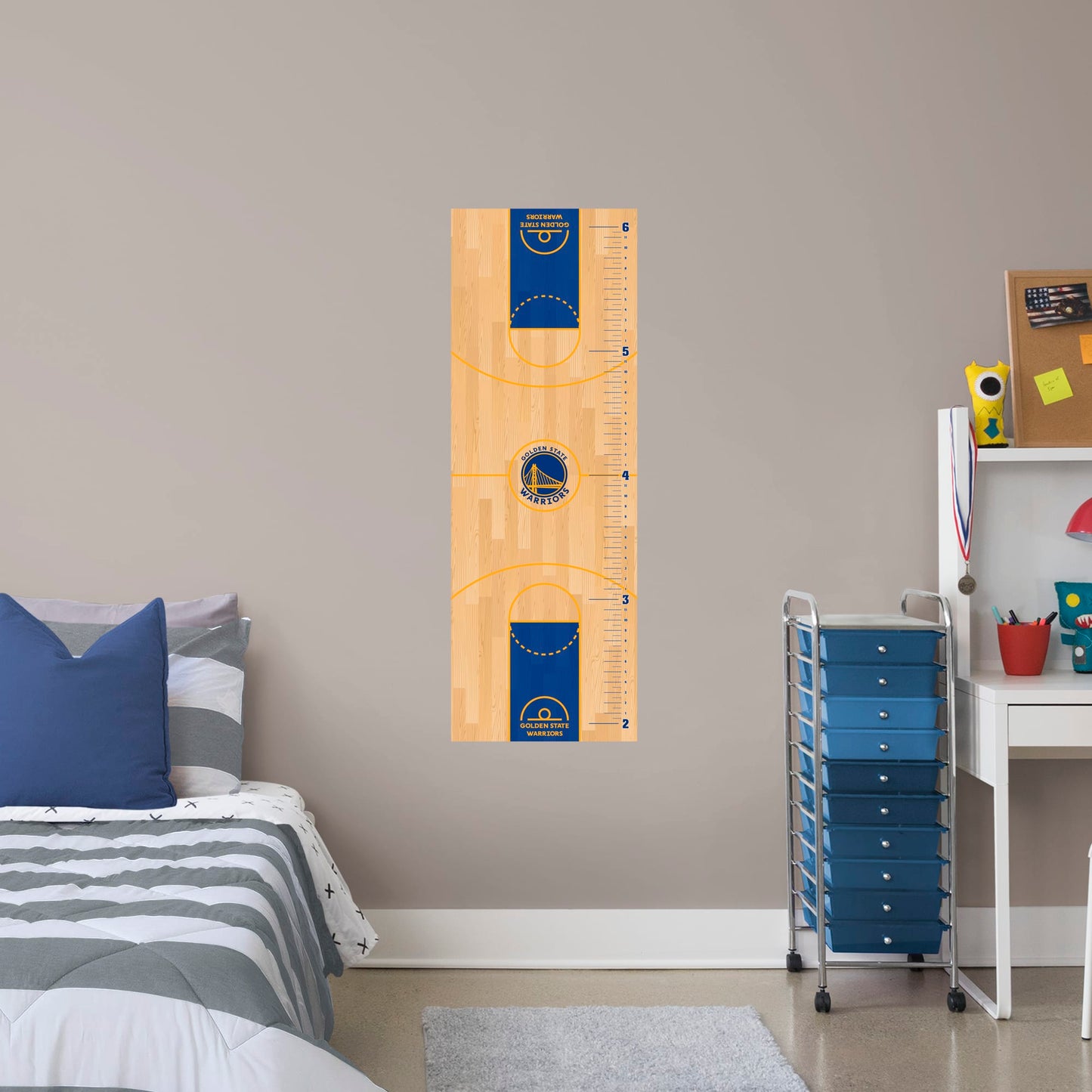Golden State Warriors: Growth Chart - Officially Licensed NBA Removable Wall Decal