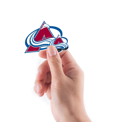 Sheet of 5 -Colorado Avalanche:  2021 Logo Minis        - Officially Licensed NHL Removable    Adhesive Decal
