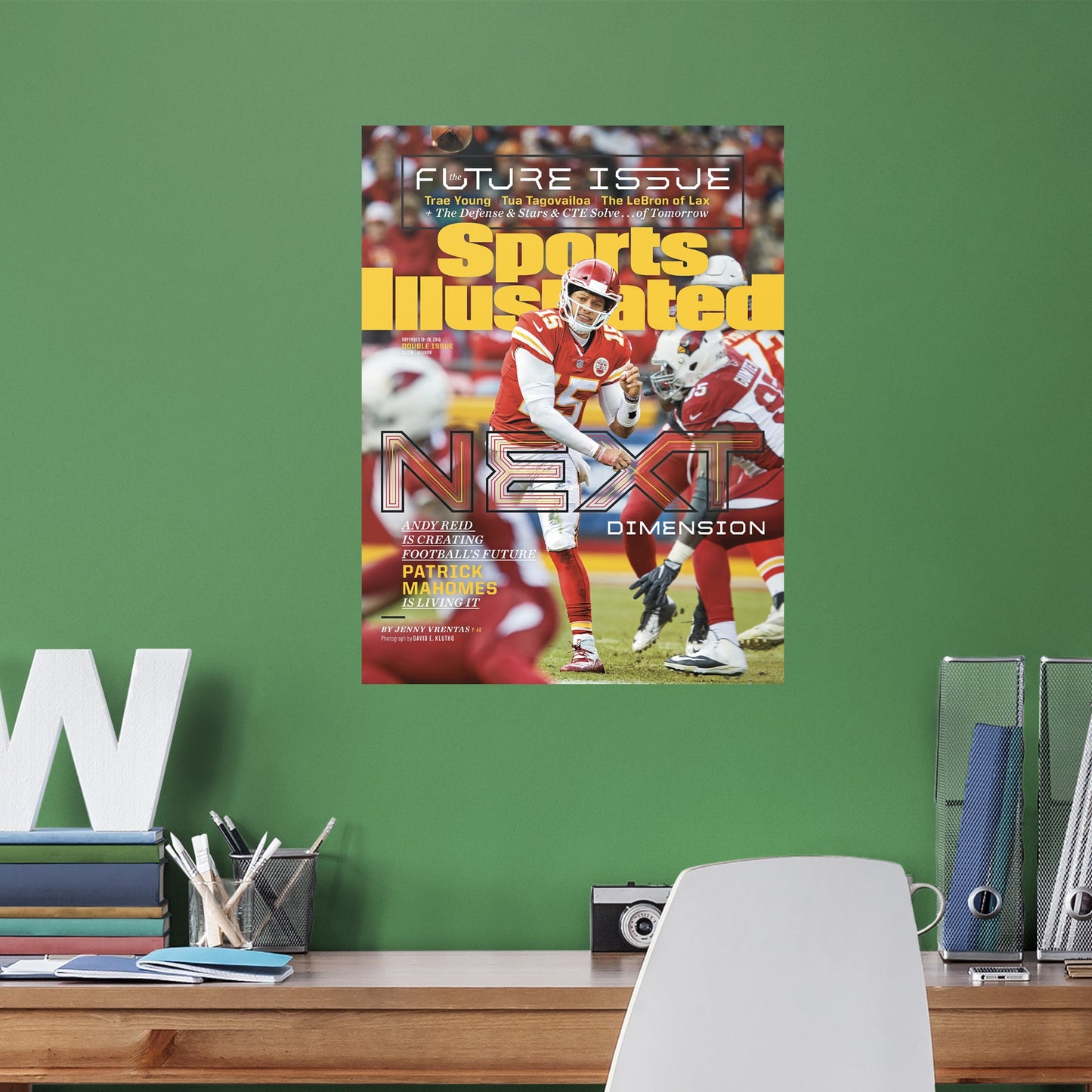 Kansas City Chiefs: Patrick Mahomes II Future Issue November 2018 Sports Illustrated Cover - Officially Licensed NFL Removable Adhesive Decal