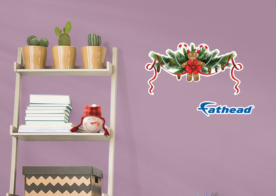 Christmas: Gingerbread Man Icon - Removable Adhesive Decal