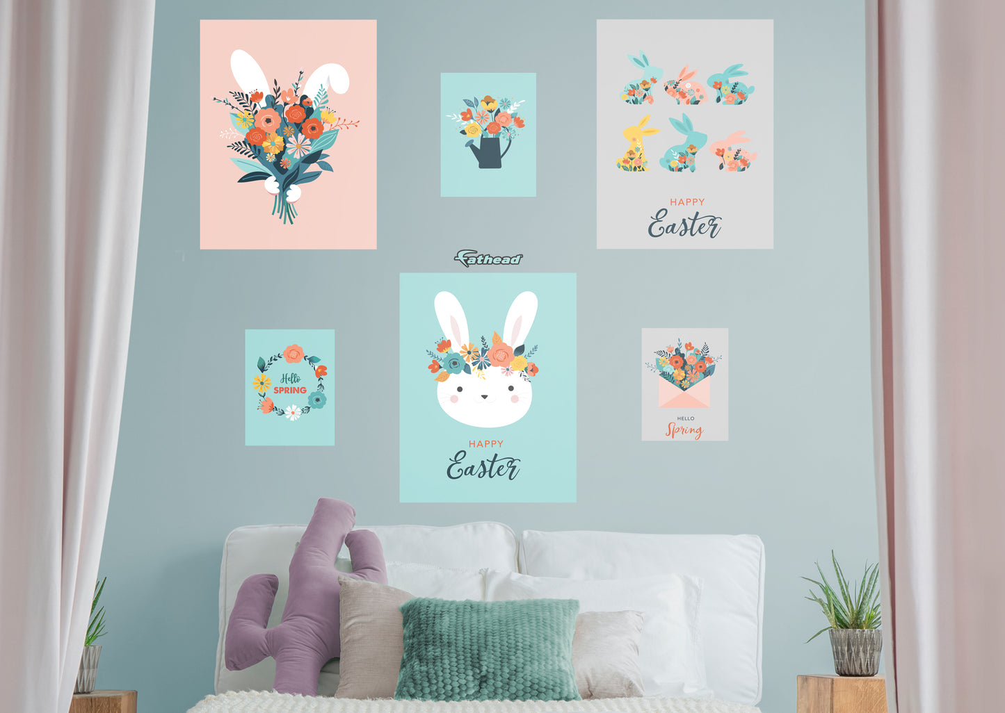 Easter Happy Easter Posters  -  Removable Wall Decal