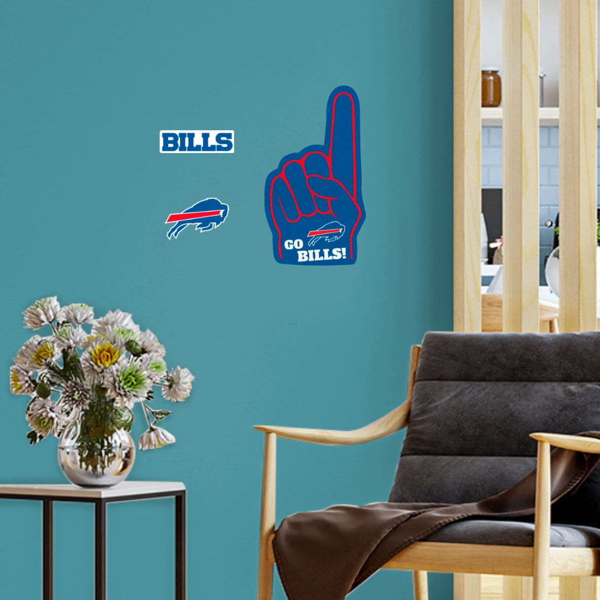 Buffalo Bills: Foam Finger - Officially Licensed NFL Removable Adhesive Decal