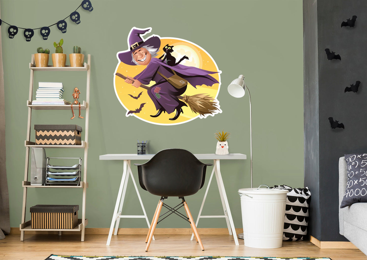 Halloween: Happy Witch Icon        -   Removable Wall   Adhesive Decal