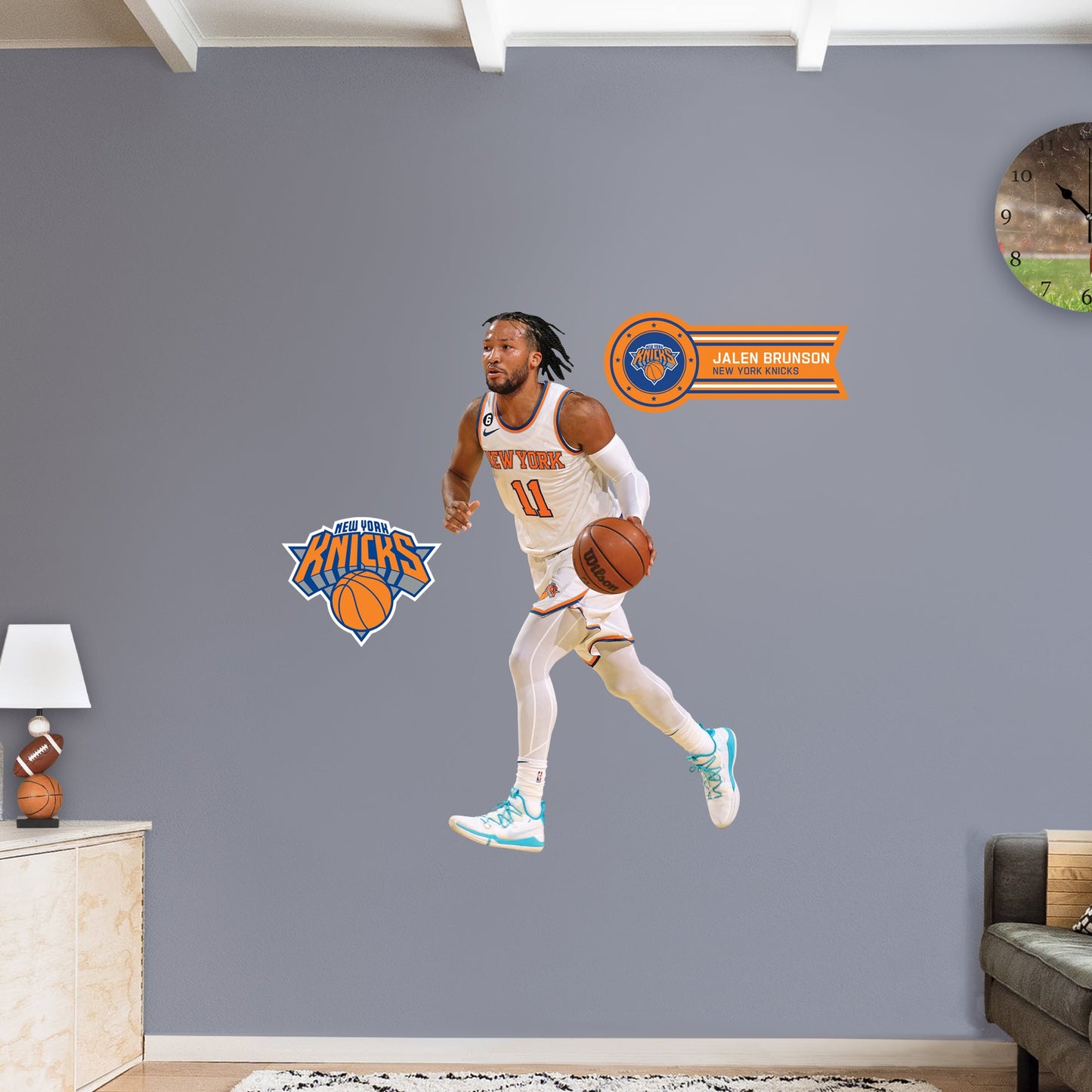 New York Knicks: Jalen Brunson - Officially Licensed NBA Removable Adhesive Decal