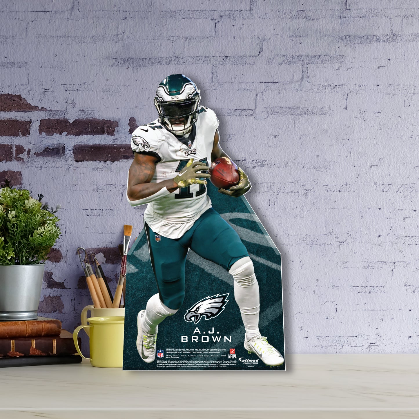 Philadelphia Eagles: A.J. Brown Mini Cardstock Cutout - Officially Licensed NFL Stand Out