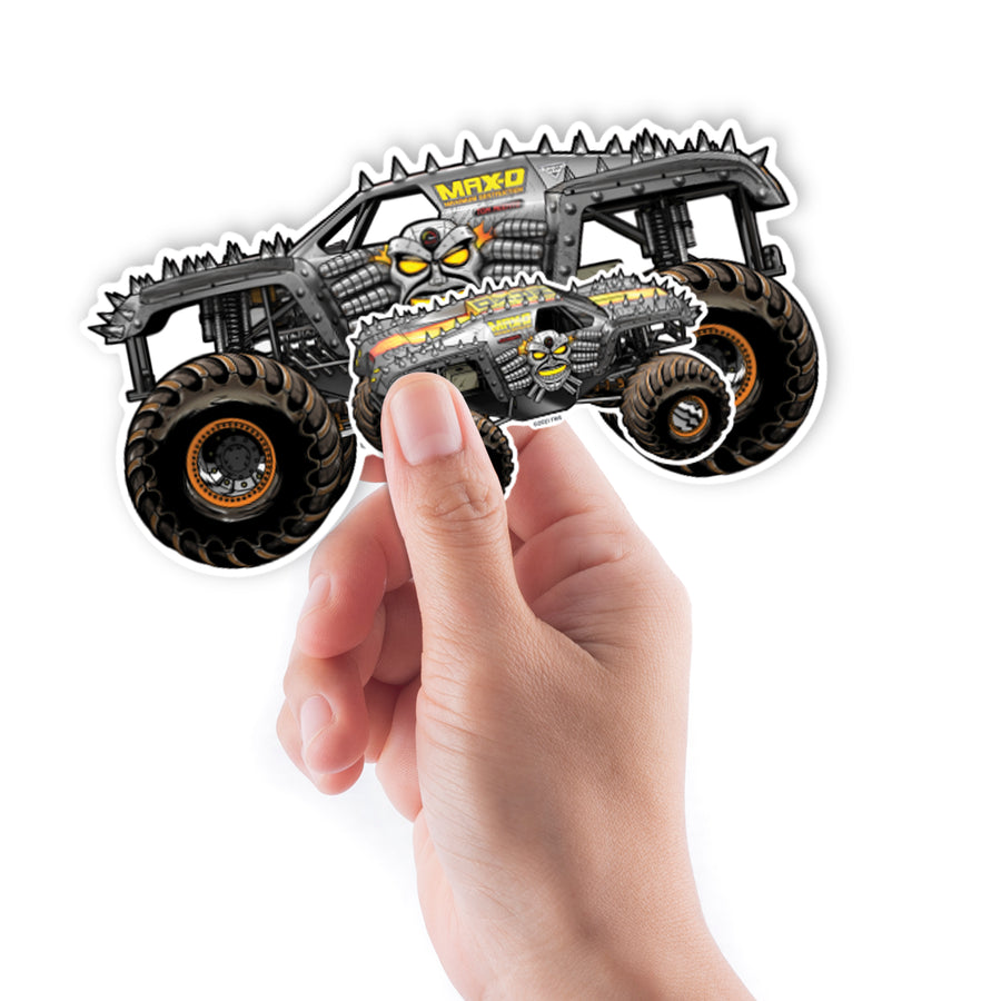 Maximum Destruction - 5 Minis (Mixed Sizes) - Official Monster Jam - Reusable Vinyl Decals