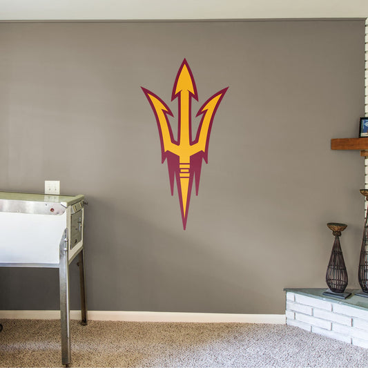 Arizona State Sun Devils: Pitchfork Logo - Officially Licensed Removable Wall Decal