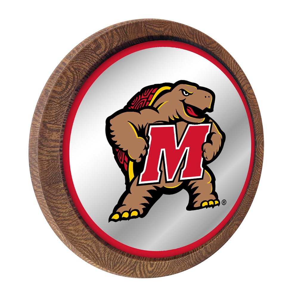 Maryland Terrapins: Mascot - Mirrored Barrel Top Mirrored Wall Sign - The Fan-Brand