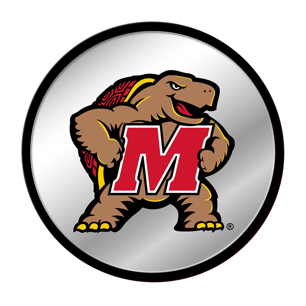 Maryland Terrapins: Mascot - Modern Disc Mirrored Wall Sign - The Fan-Brand