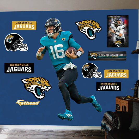 Jacksonville Jaguars: Trevor Lawrence         - Officially Licensed NFL Removable     Adhesive Decal