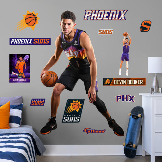 Phoenix Suns: Devin Booker 2021 Poster - NBA Removable Adhesive Wall Decal XL