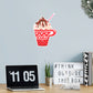 Christmas: Heart Hot Chocolate Icon - Removable Adhesive Decal