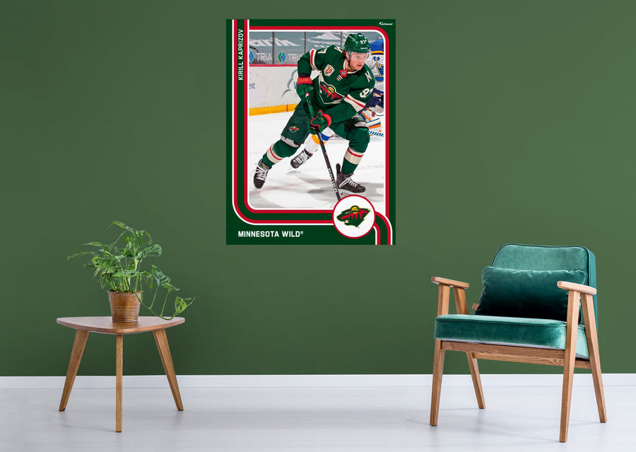 Kirill Kaprizov - Peel & Stick Poster - Official NHL - Minnesota Wild - Reusable Vinyl Wall Decal