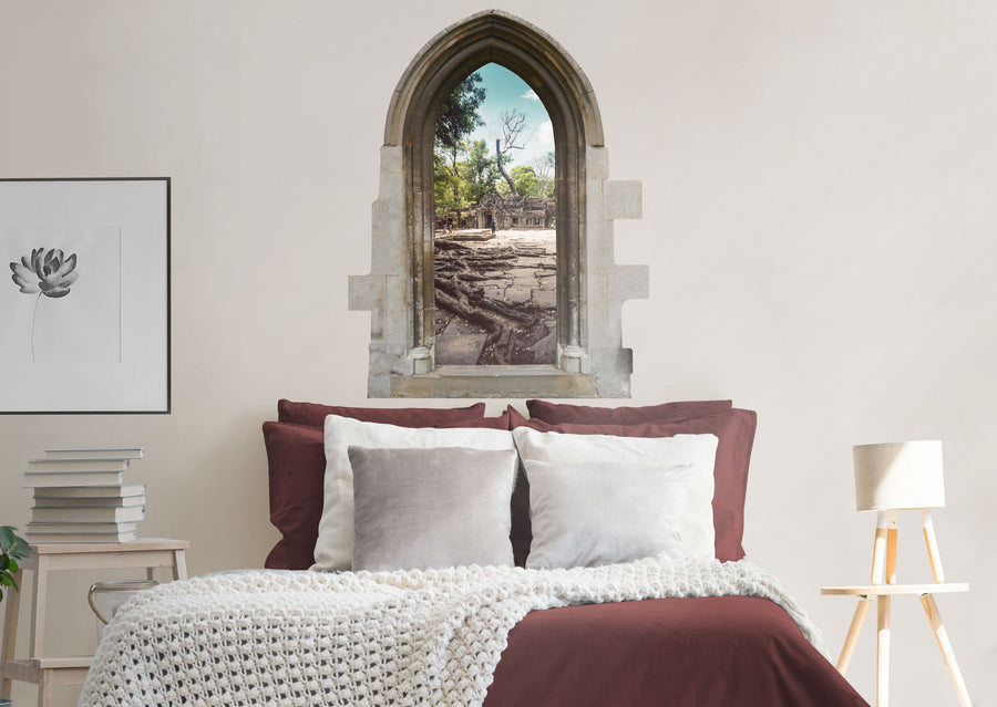 Home Decor:  Jungle Ruins        -   Removable Wall   Adhesive Decal