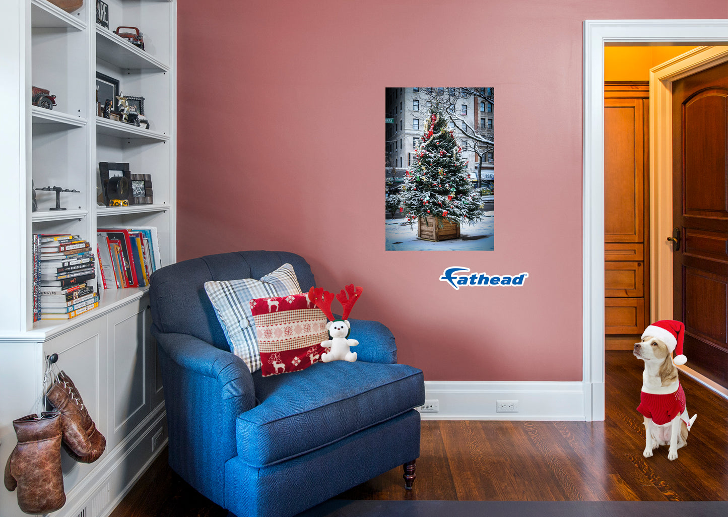 Christmas:  Tree in a Box Poster        -   Removable     Adhesive Decal