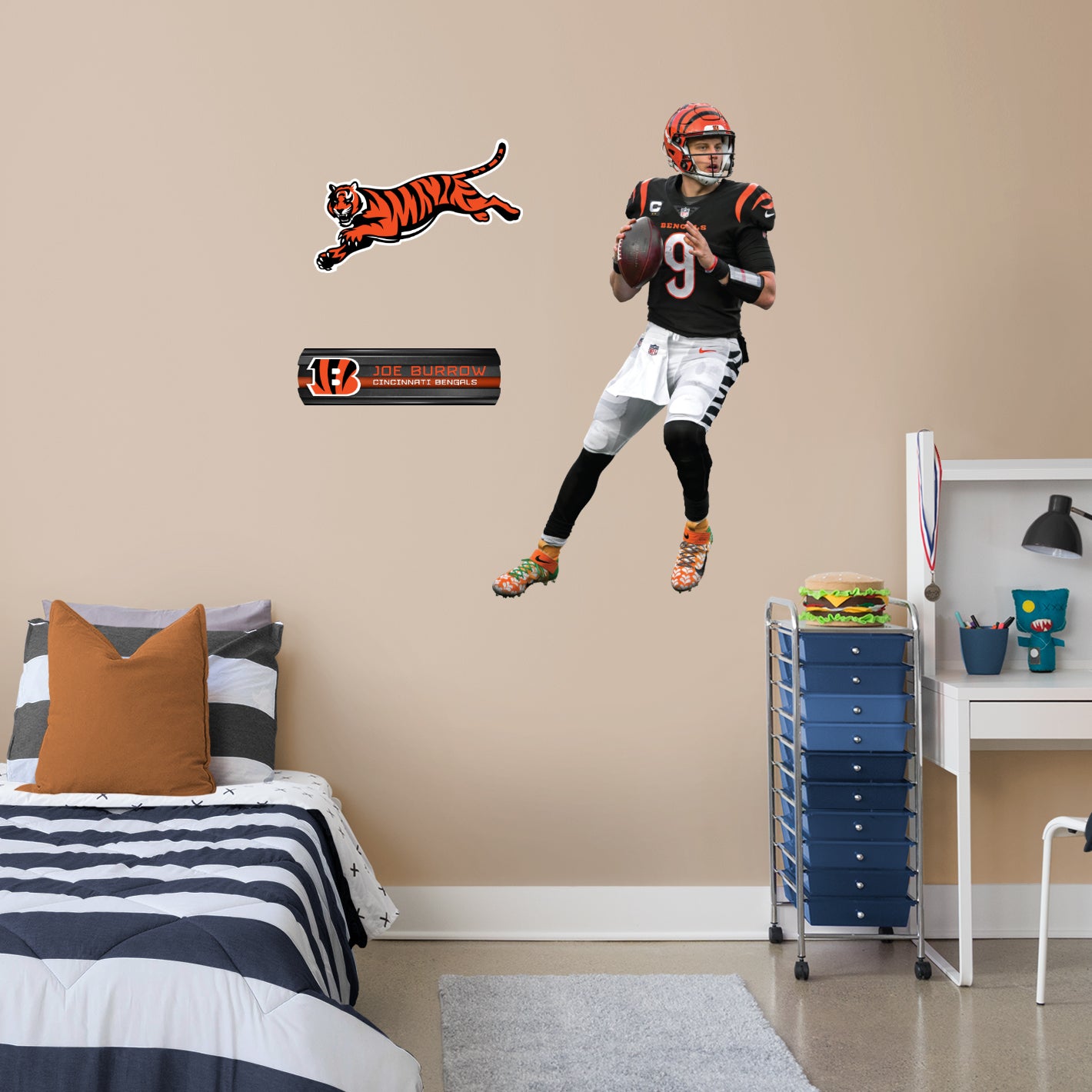 Cincinnati Bengals: Joe Burrow - Officially Licensed NFL Removable Adhesive Decal