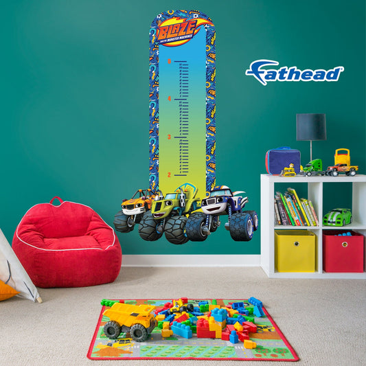 Blaze and the Monster Machines: Stripes, Zeg & Darington Growth Chart - Officially Licensed Nickelodeon Removable Adhesive Decal