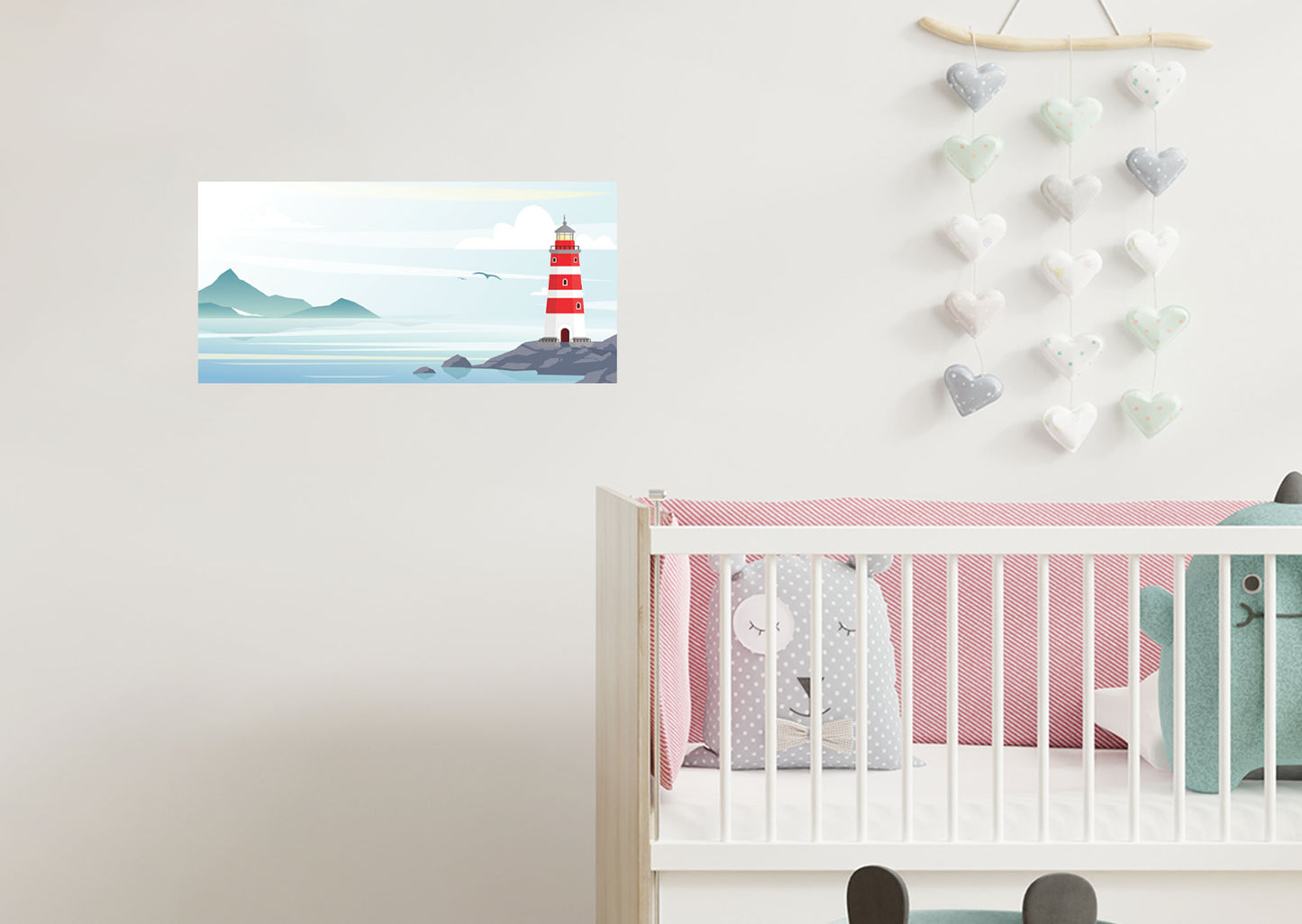 Nursery:  Lighthouse Mural        -   Removable Wall   Adhesive Decal