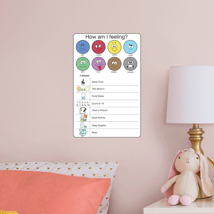 Dry Erase Feeling Chart I Choose  - Removable Wall Decal