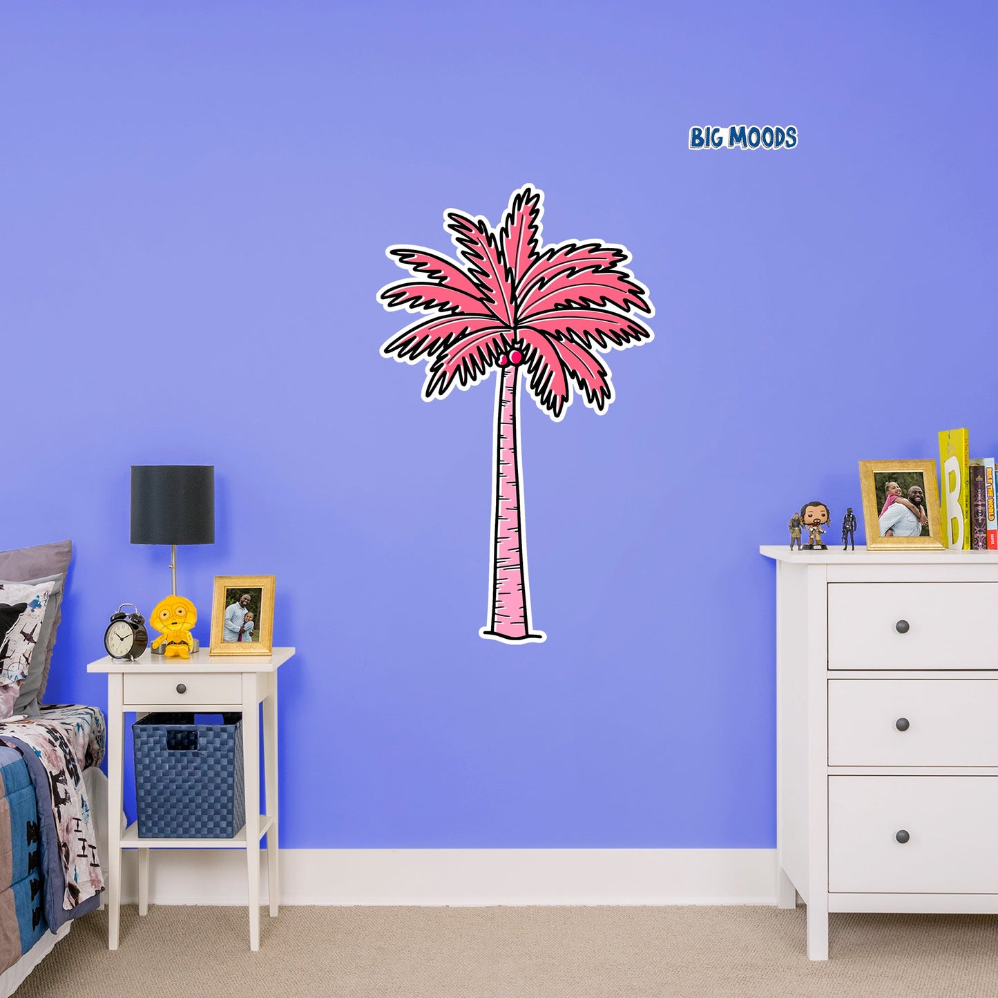 Palm Tree (Pink)        - Officially Licensed Big Moods Removable     Adhesive Decal