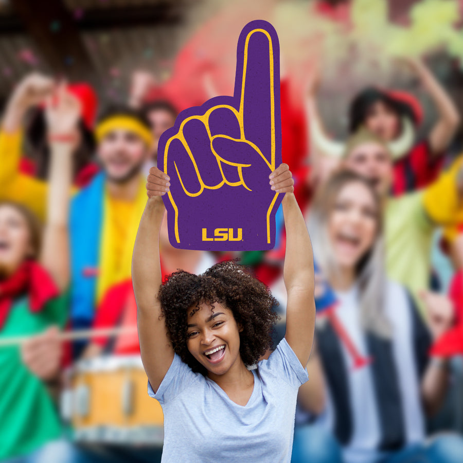 Foam Finger - Big Head - Official NCAA - LSU Tigers - Foam Core Cutout