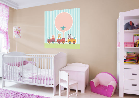 Nursery:  Pink Baloon Dry Erase        -   Removable Wall   Adhesive Decal