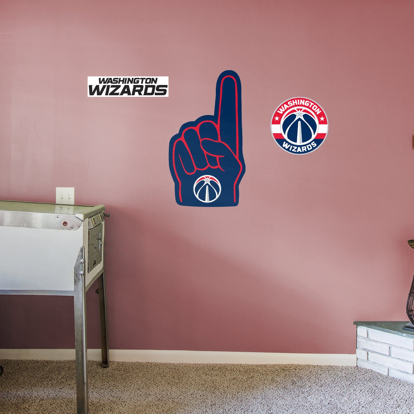 Washington Wizards: Foam Finger - Officially Licensed NBA Removable Adhesive Decal